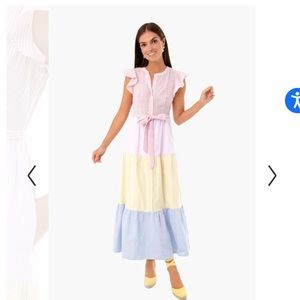 Tuckernuck / English Factory Effie Color-block Maxi Dress. Size S.